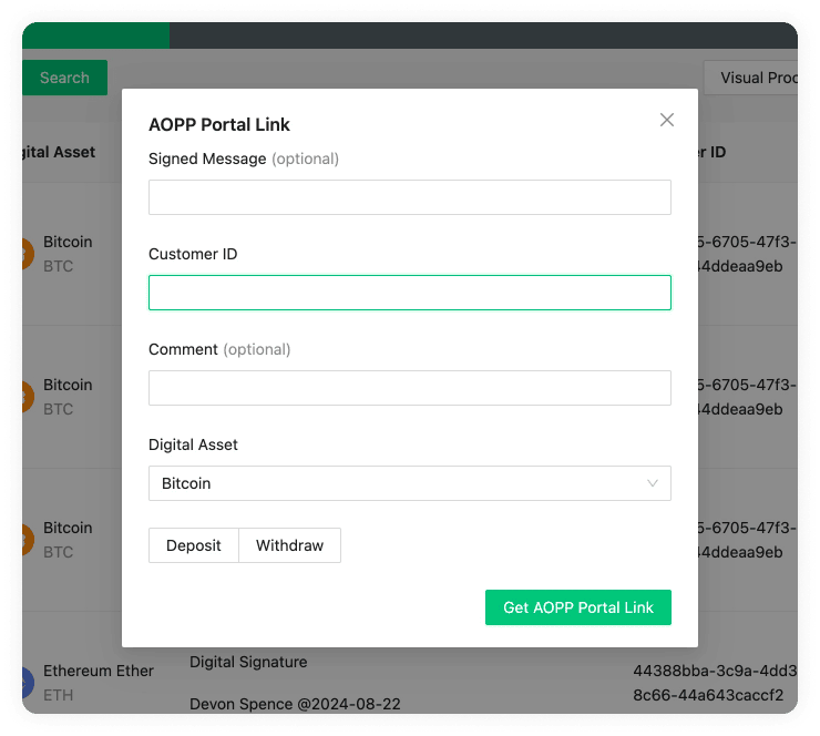 Customer ID on AOPP Portal