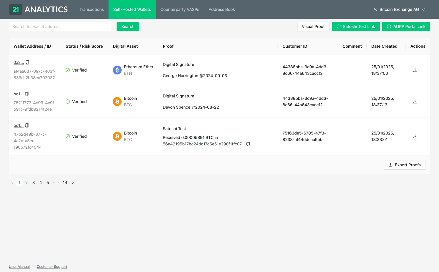 Verify a Self-hosted Wallet with a Satoshi Test